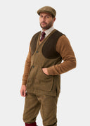 Rutland Mens Tweed Shooting Waistcoat, birch