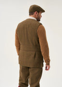 Rutland Mens Tweed Shooting Waistcoat, birch