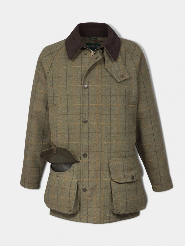 Rutland Waterproof Tweed Coat, dark moss