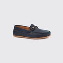 Tasmania Womens Slip-on Loafer mokkasin sejlersko, dame, ruskind, navy marineblå