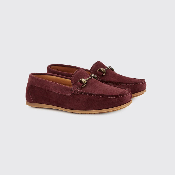 Tasmania Womens Slip-on Loafer mokkasin sejlersko, dame, ruskind, Ox Blood
