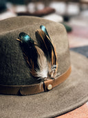 Brushed Wool Felt Fedora Hat - truffle