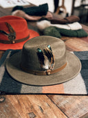 Brushed Wool Felt Fedora Hat - truffle