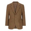 Windsor mens blazer, derby tweed, brun m rød stribe