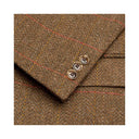 Windsor mens blazer, derby tweed, brun m rød stribe