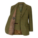 Windsor mens blazer, derby tweed, mørk grøn
