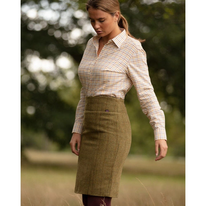 Winslow Ladies Derby Tweed Skirt, lys salvie