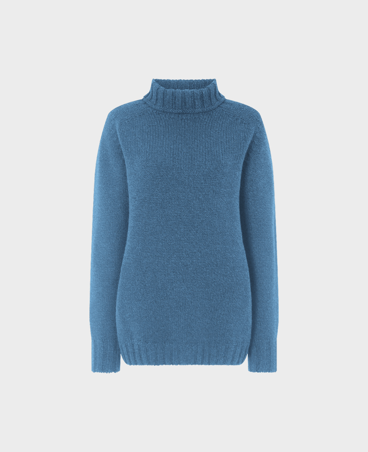 Lambswool Chunky Roll Neck rullekravesweater, lavendel