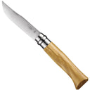Opinel N'08 foldekniv, oliventræ, rustfri stål