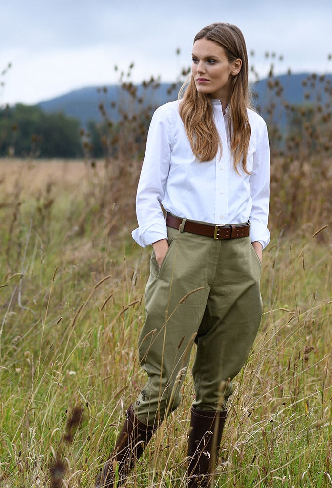 Franken & Cie Safari ridebukser, twill, dame
