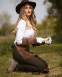 Bradleys Heritage knæpude, læder og oilskin, brun