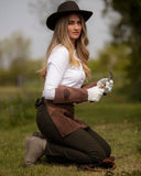 Bradleys Heritage knæpude, læder og oilskin, brun