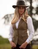 Pippa Waistcoat Harris Tweed, mustard herringbone