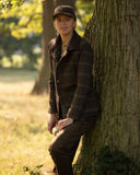 Musselburgh Ladies Tweed Field Coat jakke, brun m. bordeux tern