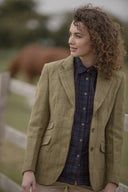 Mayland ladies hacking jacket, derby tweed, lys salvie