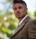 MURDO 3/4 COAT, mustard herringbone