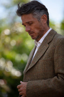 MURDO 3/4 COAT, mustard herringbone