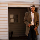 MURDO 3/4 COAT, mustard herringbone