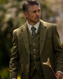 Windsor mens blazer, derby tweed, mørk grøn