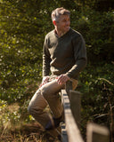 Melrose Hunting Pullover, uldblanding, oliven