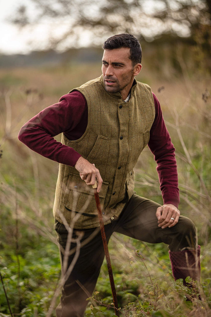 Barrington Tweed Country Waistcoat, vest, lys salvie