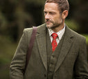 Windsor mens blazer, derby tweed, mørk grøn