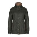 Mountrath Ladies Waxed Jacket PRIMALOFT foret, Oliven