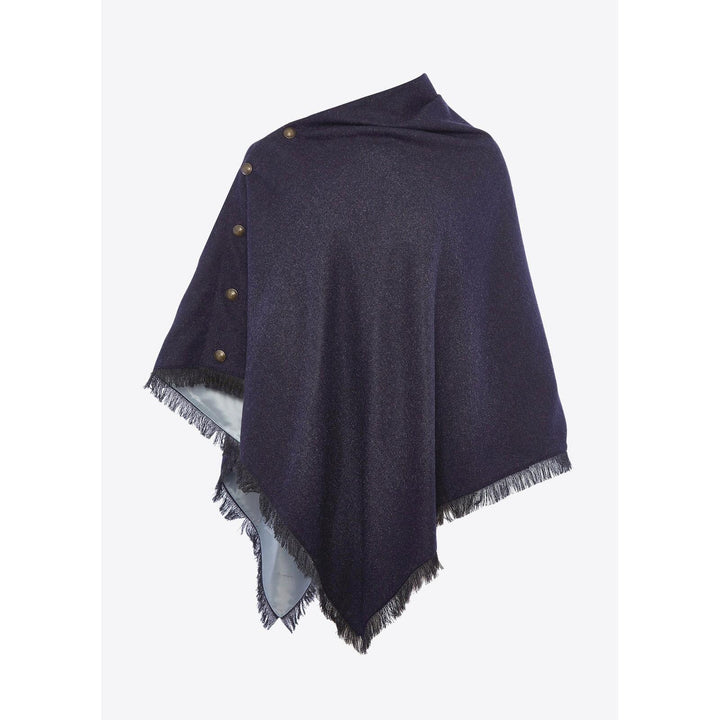 Hazelwood Tweed Poncho, navy marineblå