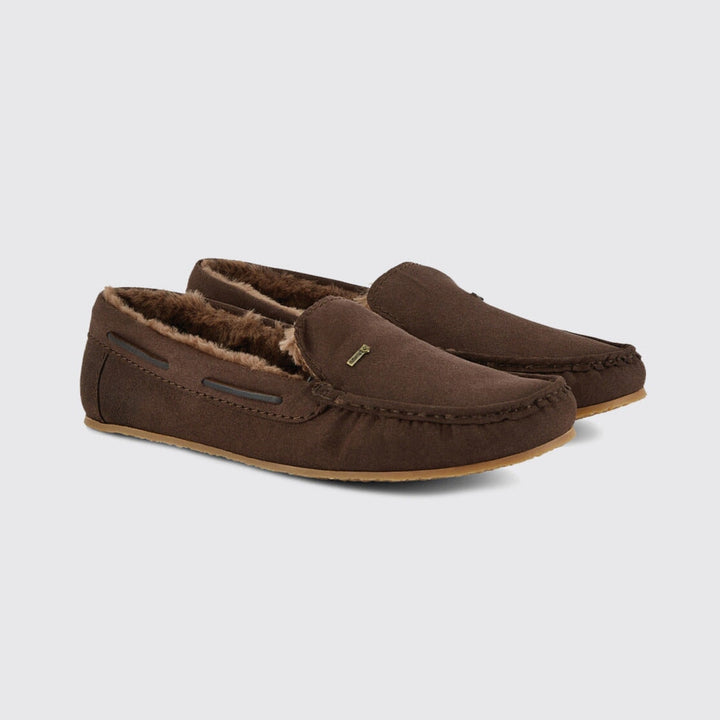 Ventry Moccasin Brown Slipper sutsko, ruskind, cigarbrun