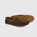 Ventry Moccasin Brown Slipper sutsko, ruskind, cigarbrun