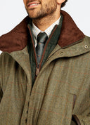 Ballinturbet Mens Tweed Shooting Coat GORE-TEX, Cedar