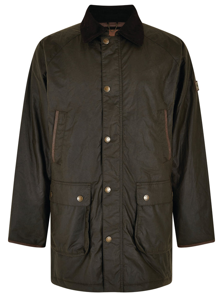 Brunswick Mens Long Oilskin Jacket, mørkegrøn/verdigris med Primaloft vattering
