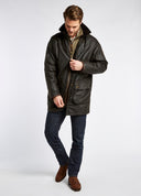 Brunswick Mens Long Oilskin Jacket, mørkegrøn/verdigris med Primaloft vattering
