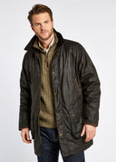 Brunswick Mens Long Oilskin Jacket, mørkegrøn/verdigris med Primaloft vattering