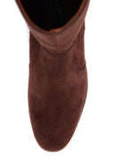 Downpatrick Ladies Knee-high støvle ruskind, Cigar mørkebrun