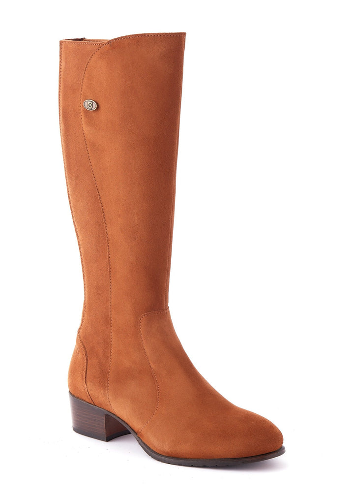 Downpatrick Ladies Knee-high støvle ruskind, Camel lysebrun