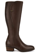 Downpatrick Ladies Knee-high læderstøvle, Old Rum brun