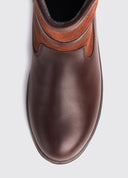 Kildare mellemlang læderstøvle, Walnut brun