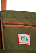 Shopper Bag XL grøn kanvas/læder
