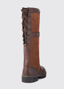 Glanmire læderstøvle med elastisk snøring, Walnut brun