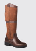 Sligo læderstøvle med lynlås, Walnut brun