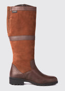 Sligo læderstøvle med lynlås, Walnut brun