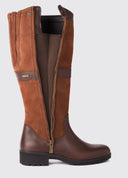 Sligo læderstøvle med lynlås, Walnut brun