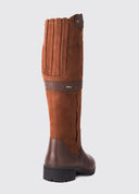 Sligo læderstøvle med lynlås, Walnut brun