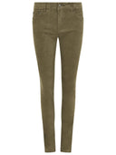 Honeysuckle, dusky green, ladies bukser, babyfløjl m. stretch