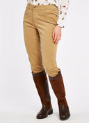 Honeysuckle, camel, ladies bukser, babyfløjl m. stretch