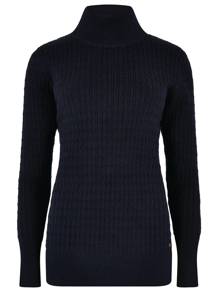 Hacketstown Ladies Funnel Neck Sweater, marineblå, str. XS