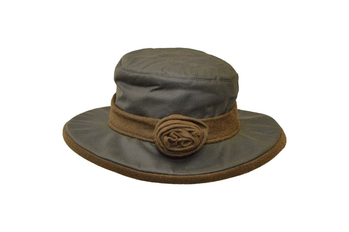 Ladies Windsor Rose Wax Hat, oliven