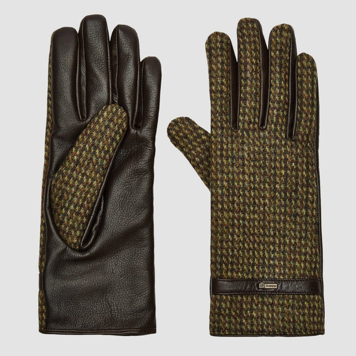 Ballycastle damehandske, tweed og læder, Heath