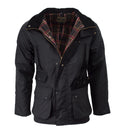 Hawthorn sort oilskinsjakke, modern fit